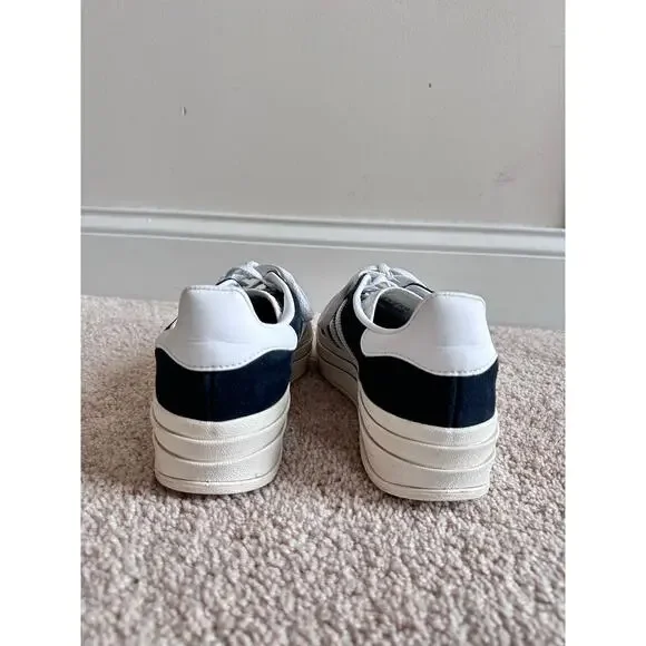 Adidas black and white bold Gazelle platform sneaker, size 7.5 - Picture 3 of 10